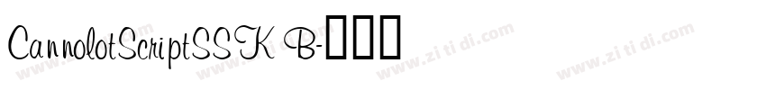 CannolotScriptSSK B字体转换